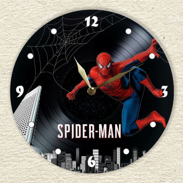 Wall Vinyl Record Clock Spider-Man 12" UF-Clock-Spider-Man-1 photo