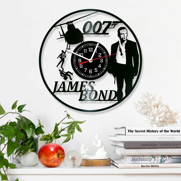 Wall Vinyl Record Clock James Bond 12" Vinyl-Clock-M-James Bond-5 photo