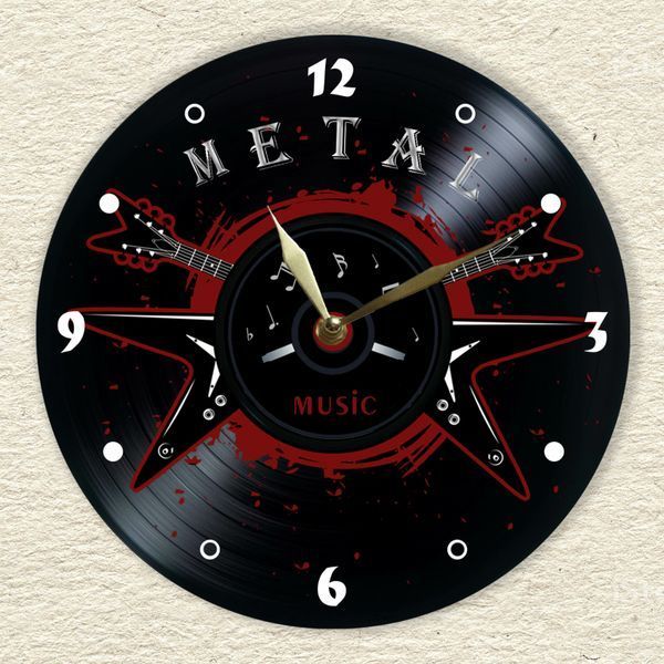 Wall Vinyl Record Clock Metal 12" UF-Clock-Metal-1 photo
