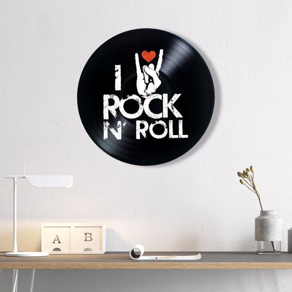 Vinyl Record Decor Love Rock n roll 12" 552-3-1 photo