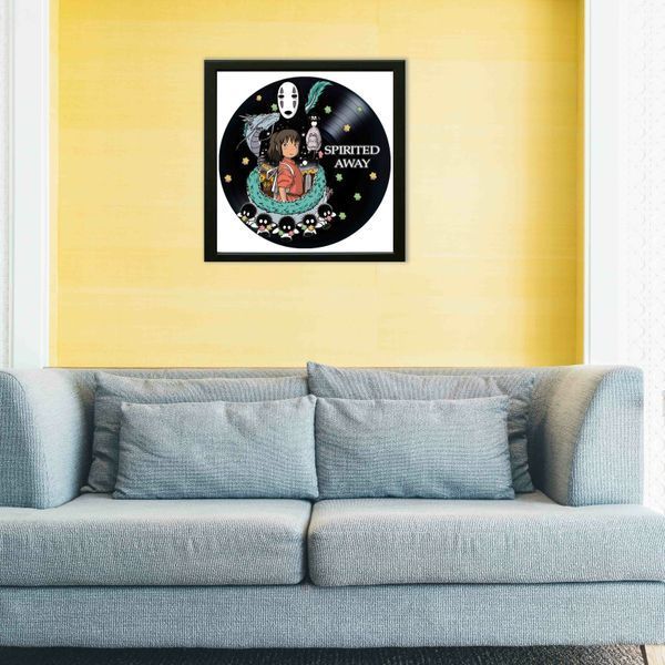 Vinyl Record Decor in a Wooden Frame Spirited Away 14" 243-4-1 photo