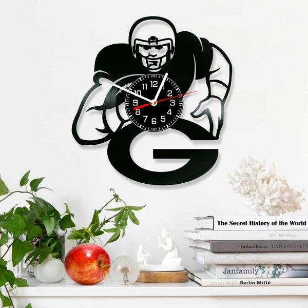 Wall Vinyl Record Clock Green Bay Packers 12" Vinyl-Clock-Green Bay Packers-1 photo