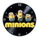 Настінний вініловий годинник Посіпаки, діаметр 30см UF-Clock-C-Minions-5 фото