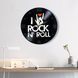 Настінний вініловий годинник Love Rock n roll, діаметр 30см UF-Clock-Love Rock n roll-1 фото 2