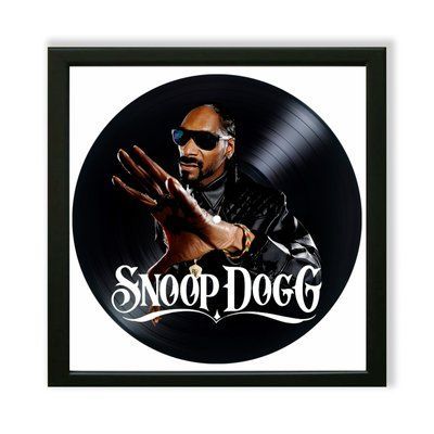 Настінний вініловий декор в дерев'яній рамці Snoop Dogg, розміром 36см 578-4-1 фото