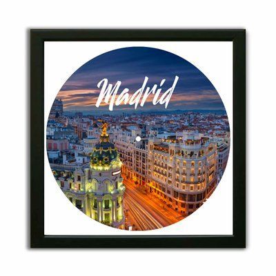 Vinyl Record Decor in a Wooden Frame Madrid 14" 21-4-1 photo