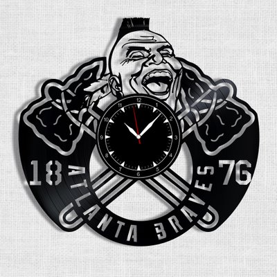 Wall Vinyl Record Clock Atlanta Braves 12" Vinyl-Clock-Atlanta Braves-1 photo