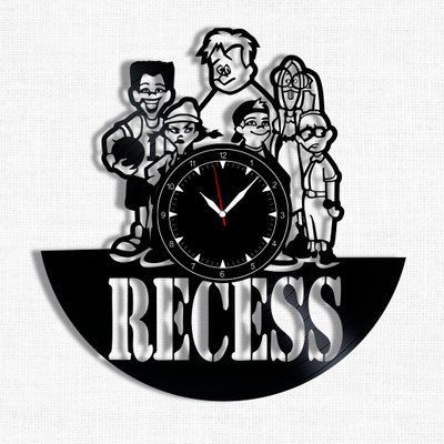 Настінний вініловий годинник Перерва, діаметр 30см Vinyl-Clock-C-Recess-1 фото