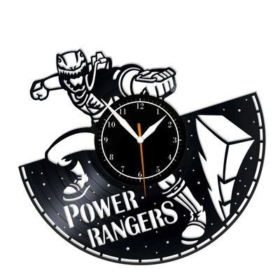 Настінний вініловий годинник Могутні рейнджери, діаметр 30см Vinyl-Clock-M-Power Rangers-2 фото