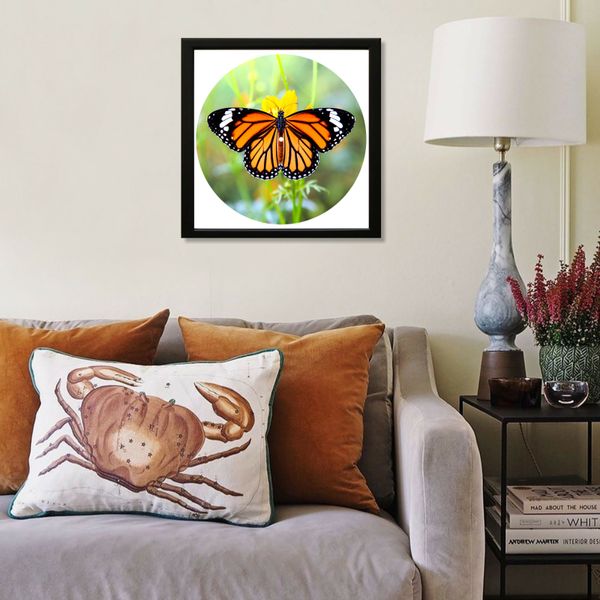 Vinyl Record Decor in a Wooden Frame Butterfly 14" UF-Frame-Butterfly-2 photo