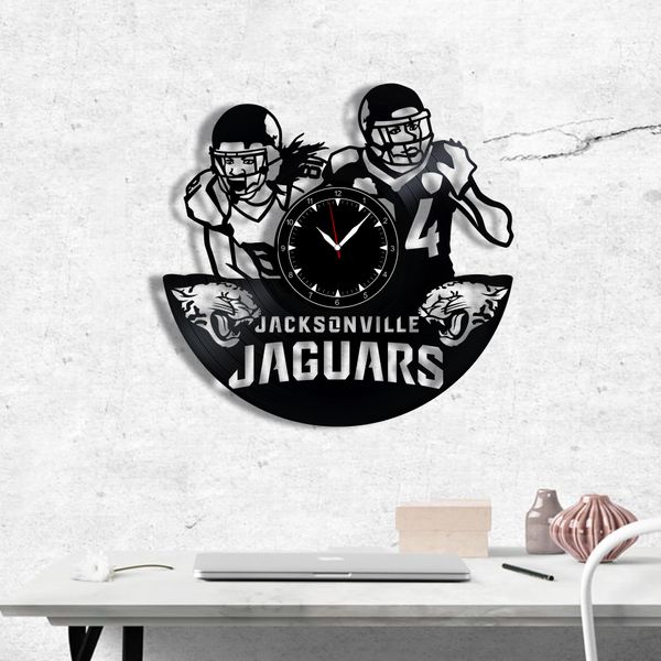 Wall Vinyl Record Clock Jacksonville Jaguars 12" Vinyl-Clock-Jacksonville Jaguars-1 photo