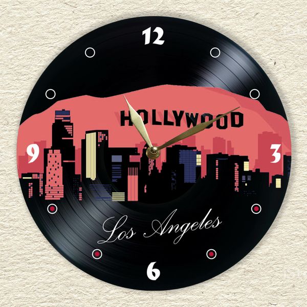 Wall Vinyl Record Clock Los Angeles 12" UF-Clock-Los Angeles-1 photo