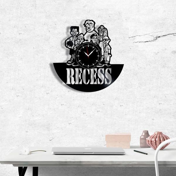 Настінний вініловий годинник Перерва, діаметр 30см Vinyl-Clock-C-Recess-1 фото