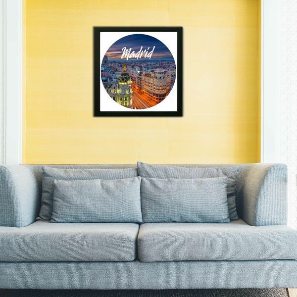 Vinyl Record Decor in a Wooden Frame Madrid 14" 21-4-1 photo