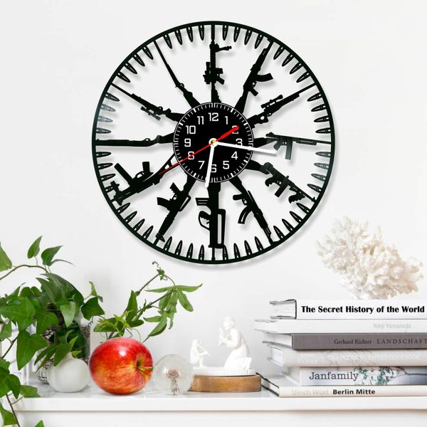 Wall Vinyl Record Clock Gun 12" Vinyl-Clock-Gun-1 photo