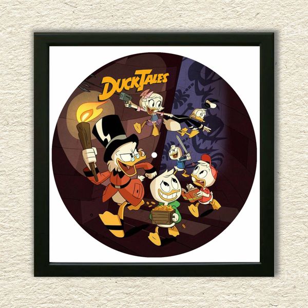 Vinyl Record Decor in a Wooden Frame Duck Tales 14" UF-Frame-C-Duck Tales-2 photo