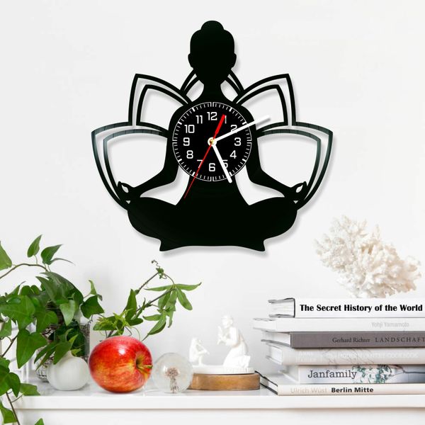 Wall Vinyl Record Clock Yoga 12" Vinyl-Clock-Yoga-5 photo