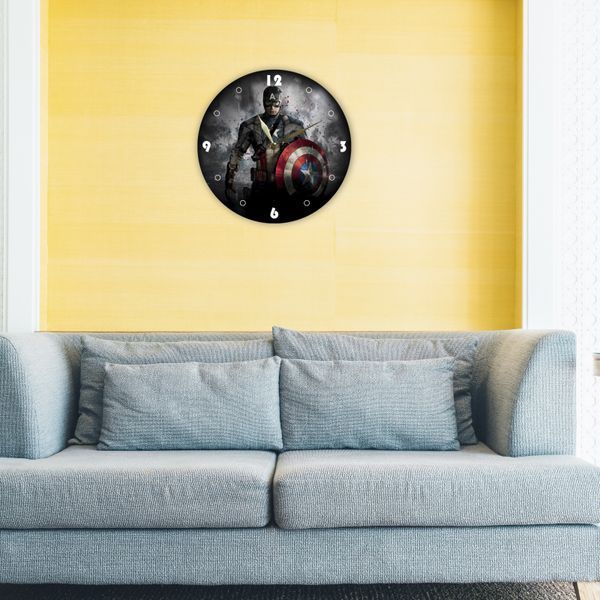 Wall Vinyl Record Clock Captain America 12" UF-Clock-M-Captain America-1 photo