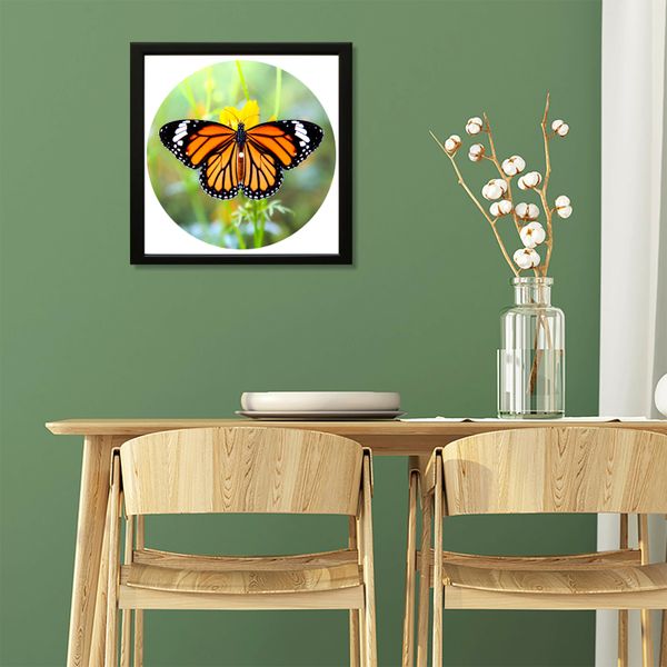 Vinyl Record Decor in a Wooden Frame Butterfly 14" UF-Frame-Butterfly-2 photo