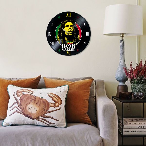 Wall Vinyl Record Clock Bob Marley 12" UF-Clock-Bob Marley-2 photo