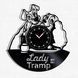 Настінний вініловий годинник Леді та Блудько, діаметр 30см Vinyl-Clock-C-Lady and the Tramp-4 фото