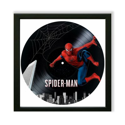 Vinyl Record Decor in a Wooden Frame Spider-Man 14" UF-Frame-Spider-Man-1 photo