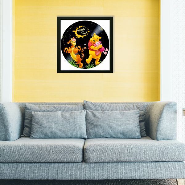 Vinyl Record Decor in a Wooden Frame Winnie the Pooh 14" 989-4-1 photo