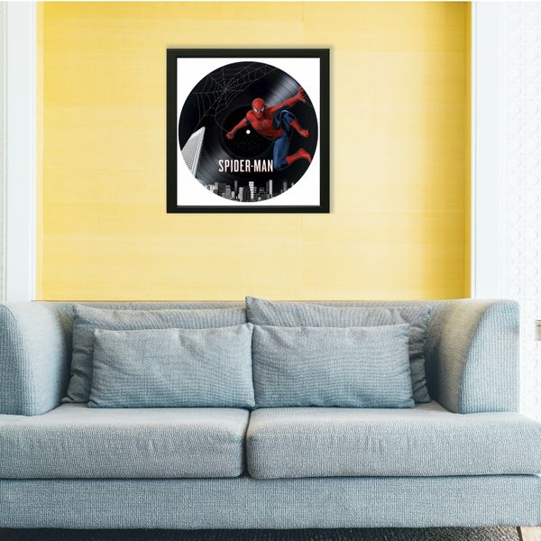 Vinyl Record Decor in a Wooden Frame Spider-Man 14" UF-Frame-Spider-Man-1 photo