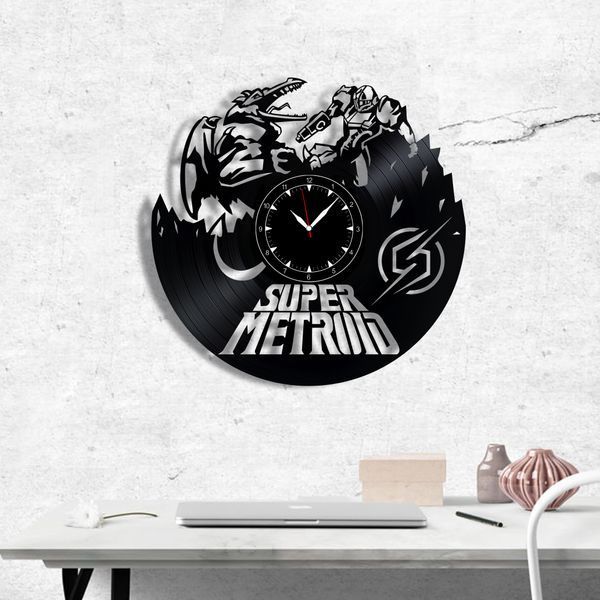 Wall Vinyl Record Clock Super Metroid 12" Vinyl-Clock-Super Metroid-2 photo