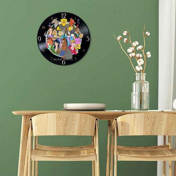 Wall Vinyl Record Clock BoJack Horseman 12" UF-Clock-C-BoJack Horseman-2 photo