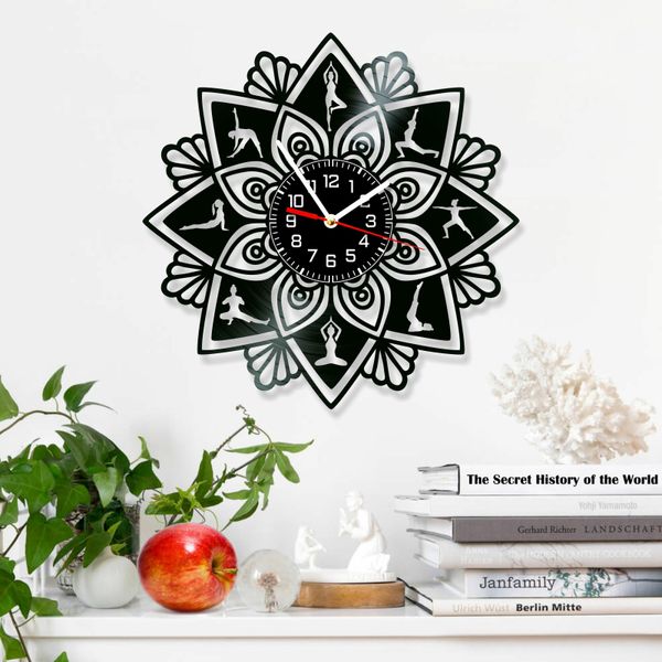 Wall Vinyl Record Clock Yoga 12" Vinyl-Clock-Yoga-6 photo