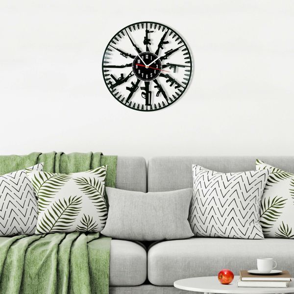 Wall Vinyl Record Clock Gun 12" 124-1-1 photo