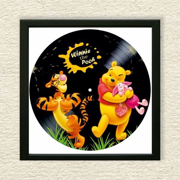 Vinyl Record Decor in a Wooden Frame Winnie the Pooh 14" 989-4-1 photo