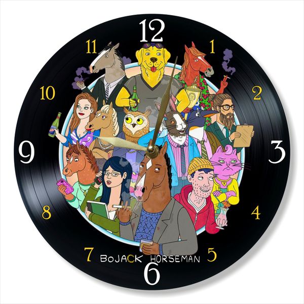 Wall Vinyl Record Clock BoJack Horseman 12" UF-Clock-C-BoJack Horseman-2 photo