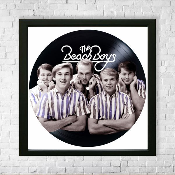 Настінний вініловий декор в дерев'яній рамці The Beach Boys, розміром 36см 579-4-1 фото