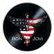 Настінний вініловий декор Bon Jovi, діаметр 30см 512-3-2 фото
