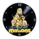 Настінний вініловий годинник Посіпаки, діаметр 30см UF-Clock-C-Minions-5 фото
