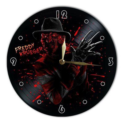 Настінний вініловий годинник Фредді Крюгер, діаметр 30см UF-Clock-M-Freddi Kruger-2 фото