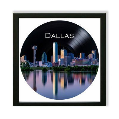 Vinyl Record Decor in a Wooden Frame Dallas 14" 25-4-1 photo