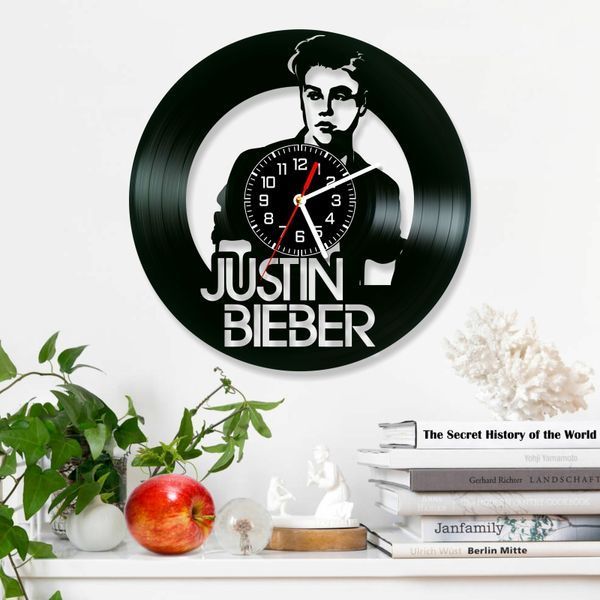 Wall Vinyl Record Clock Justin Bieber 12" Vinyl-Clock-Justin Bieber-1 photo
