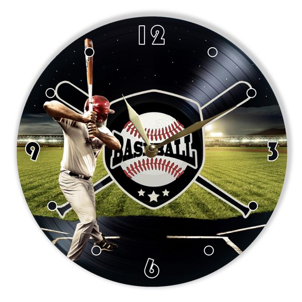 Wall Vinyl Record Clock Baseball 12" UF-Clock-Baseball-1 photo