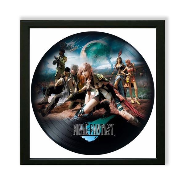 Vinyl Record Decor in a Wooden Frame Final Fantasy 14" UF-Frame-Final Fantasy-1 photo