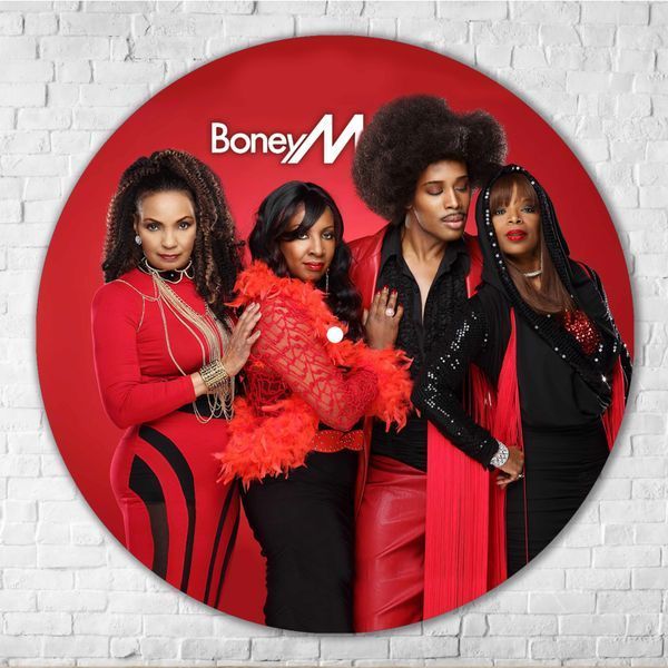 Настінний вініловий декор Boney M, діаметр 30см 513-3-1 фото