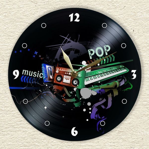 Wall Vinyl Record Clock Pop 12" UF-Clock-Pop-1 photo