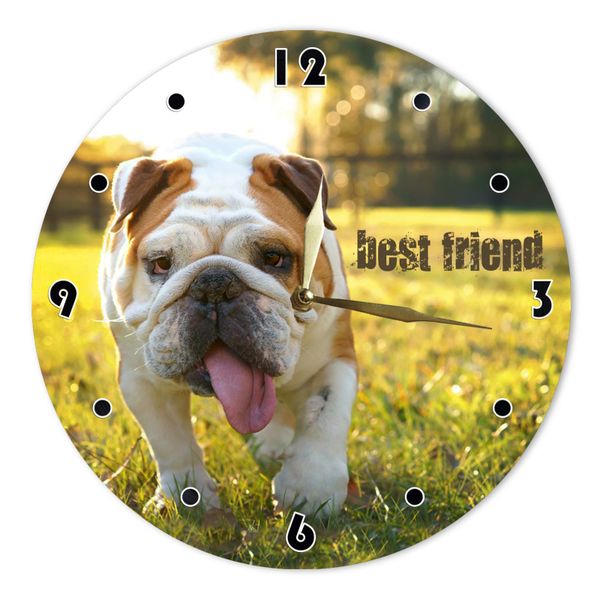 Wall Vinyl Record Clock Bulldogs 12" UF-Clock-Bulldogs-1 photo