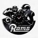 Настінний вініловий годинник Лос-Анджелес Ремс, діаметр 30см Vinyl-Clock-Los Angeles Rams-1 фото 1