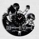 Настінний вініловий годинник Зошит смерті, діаметр 30см Vinyl-Clock-Death Note-2 фото 1