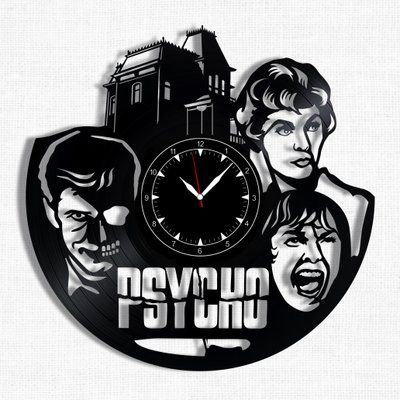 Настінний вініловий годинник Психо, діаметр 30см Vinyl-Clock-M-Psycho-1 фото