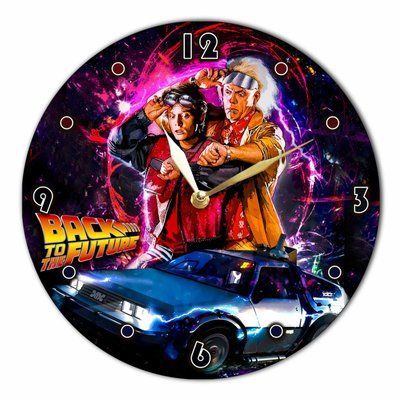 Настінний вініловий годинник Назад у майбутнє, діаметр 30см UF-Clock-M-Back to the Future-2 фото