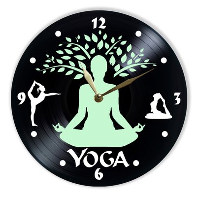 Wall Vinyl Record Clock Yoga 12" UF-Clock-Yoga-1 photo